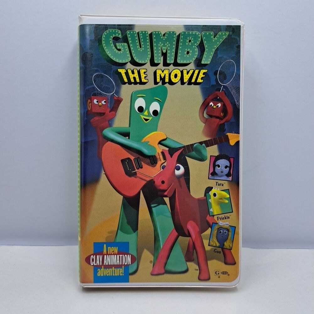 Gumby The Movie VHS 1995 Clamshell Art Clokey Claymation Kids Children FIlm